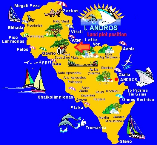 land position - Ateni on ANDROS fun-map